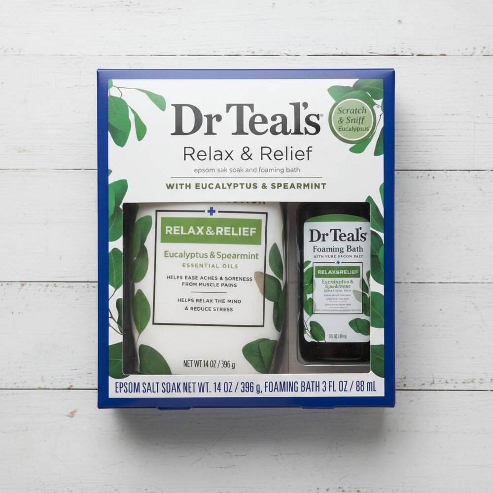 Dr Teal’s Relax & Relief Epsom Salt Soak + Foaming Bath Set